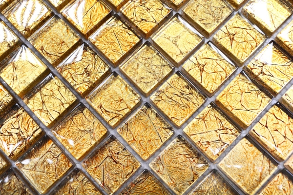 Mosaico de vidrio de oro mosaico de azulejos estructura de azulejos backsplash cocina ducha pared MOS120-0782