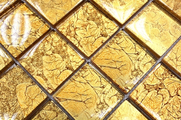 Mosaico de vidrio de oro mosaico de azulejos estructura de azulejos backsplash cocina ducha pared MOS120-0786