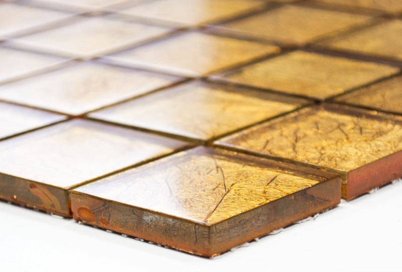 Mosaico de vidrio de oro mosaico de azulejos estructura de azulejos backsplash cocina ducha pared MOS120-0786