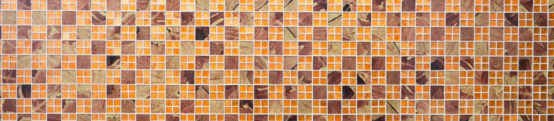Muestra de mano mosaico azulejo Mosaico de vidrio combinado translúcido Crystal Sunrise naranja MOS88-8SRO_m