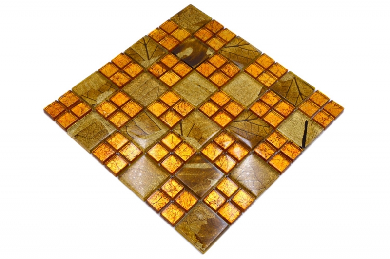 Mosaico de vidrio de oro mosaico de azulejos Desierto azulejo backsplash cocina ducha pared MOS88-8DSG
