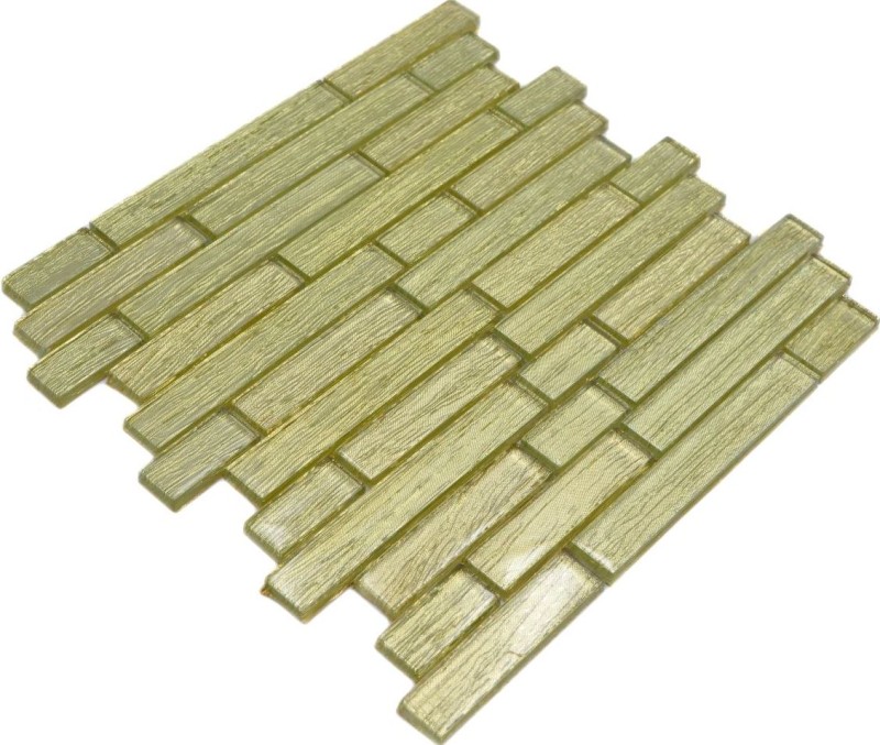 Mosaico de vidrio de oro mosaico de azulejos compuesto chic backsplash cocina ducha pared MOS86-8CGO