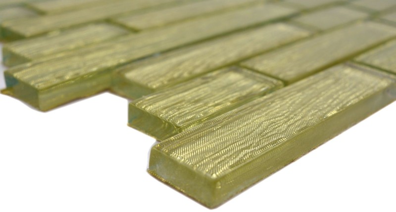 Mosaico de vidrio de oro mosaico de azulejos compuesto chic backsplash cocina ducha pared MOS86-8CGO