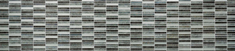 Muestra de mano mosaico azulejo translúcido varillas mosaico de vidrio Crystal Day plata MOS87-STDS_m