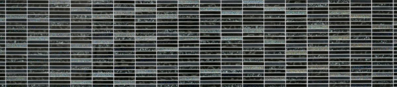 Muestra de mano mosaico azulejo translúcido negro varillas mosaico de vidrio Crystal Night negro MOS87-STNB_m