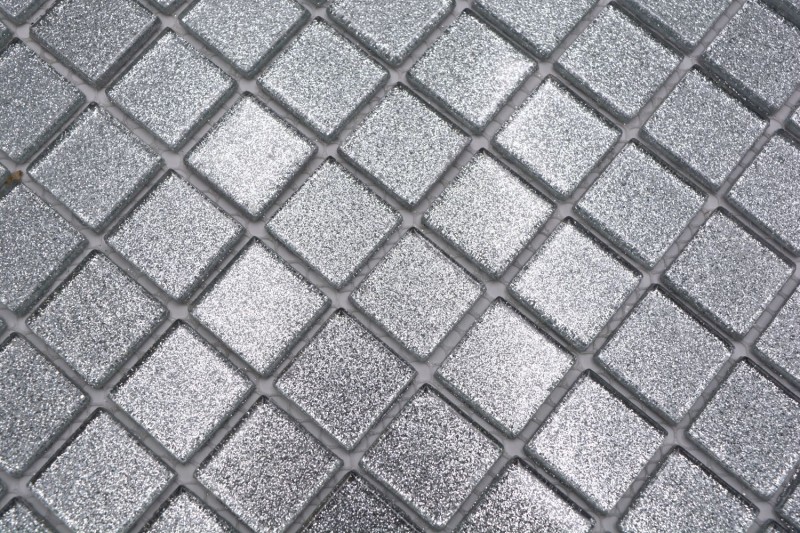 Mosaico de vidrio mosaico de plata azulejo brillo azulejo backsplash pared de la cocina MOS60-0207
