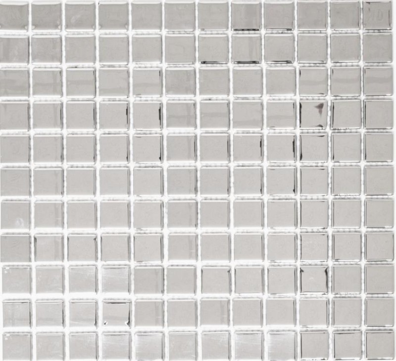 Muestra de mano mosaico azulejo Mosaico de vidrio translúcido Cristal EP plata BAÑO WC Cocina PARED MOS60-0206_m
