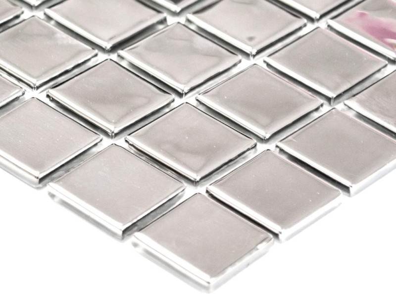 Mosaico de azulejos de mosaico de vidrio galvanoplastia de plata BAÑO WC cocina PARED MOS60-0206