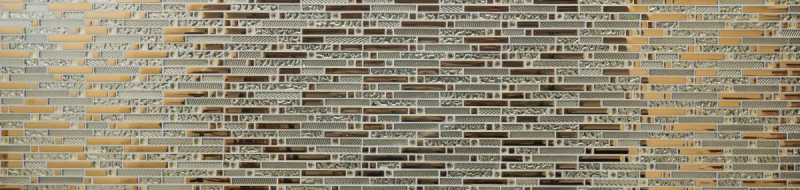 Barras de mosaico de vidrio mosaico azulejos backsplash Electroplated oro MOS86-0107