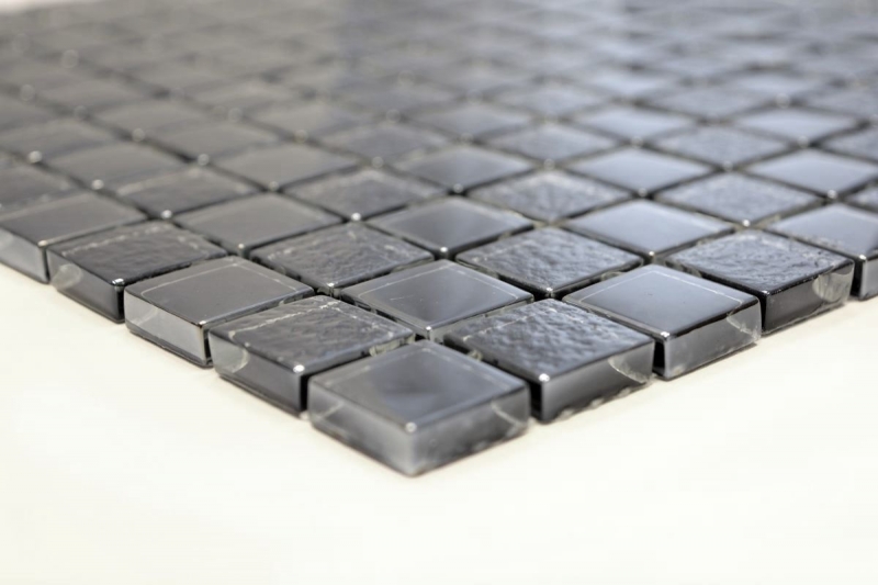 Lustre de lujo de mosaico de vidrio de lujo azulejos de mosaico Crystal grafito negro MOS88-8LU89