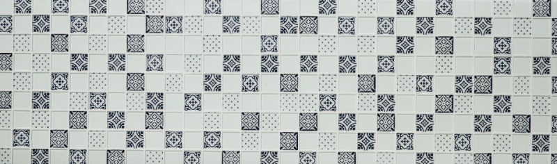 Mosaico de vidrio retro adornos vintage mosaico azulejo backsplash blanco MOS78B-0103