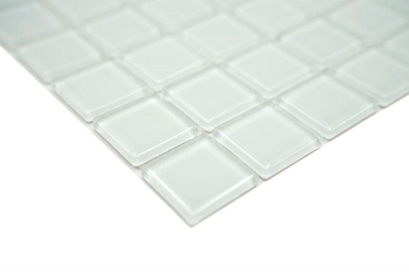 Mosaico de azulejos blanco con tinte verde mosaico de vidrio piscina mosaico piscina mosaico MOS60-0102