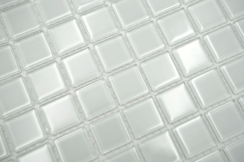 Mosaico de azulejos blanco con tinte verde mosaico de vidrio piscina mosaico piscina mosaico MOS60-0102