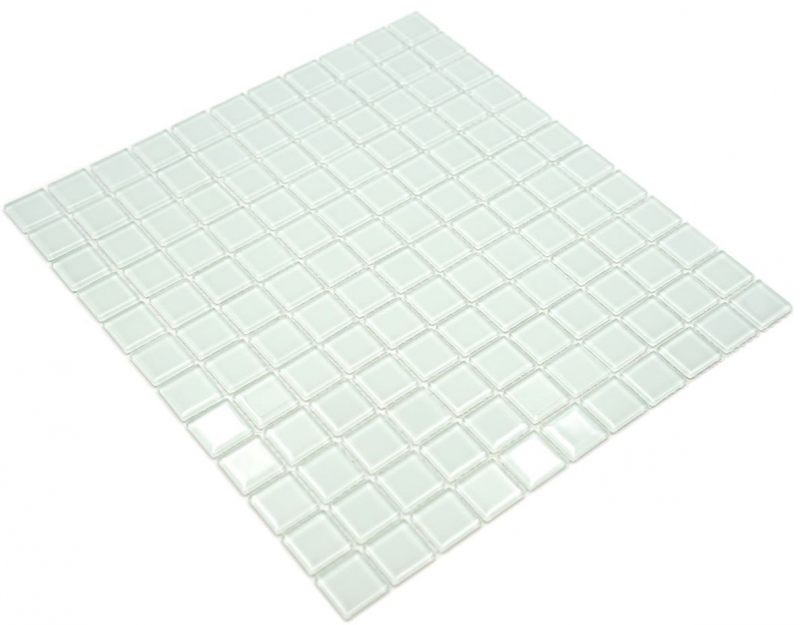 Mosaico de azulejos blanco con tinte verde mosaico de vidrio piscina mosaico piscina mosaico MOS60-0102