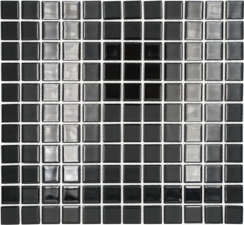 Mosaico de azulejos de vidrio mosaico negro mosaico estera piscina mosaico piscina mosaico MOS60-0304
