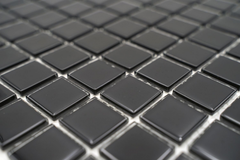 Mosaico de azulejos de vidrio mosaico negro mosaico estera piscina mosaico piscina mosaico MOS60-0304