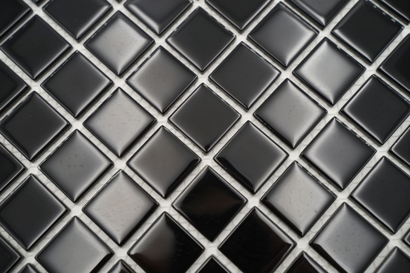 Mosaico de azulejos de vidrio mosaico negro mosaico estera piscina mosaico piscina mosaico MOS60-0304