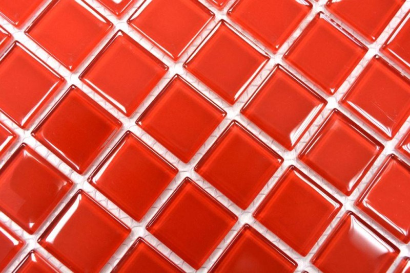 Mosaico de azulejos de vidrio mosaico rojo BAÑO WC cocina PARED mosaico estera MOS60-0904