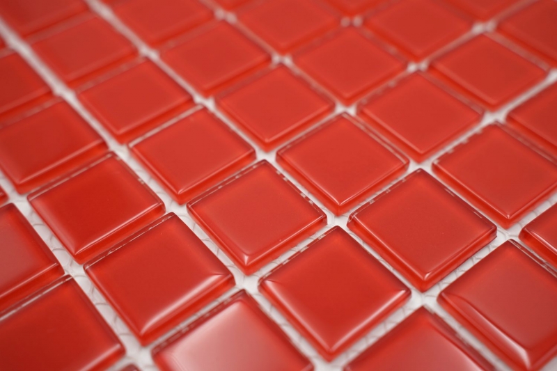 Mosaico de azulejos de vidrio mosaico rojo BAÑO WC cocina PARED mosaico estera MOS60-0904
