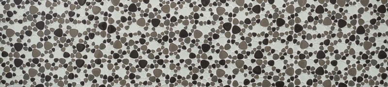 Muestra de mano mosaico azulejo translúcido beige marrón guijarro mosaico de vidrio Crystal transparente beige marrón MOS94-PG66_m