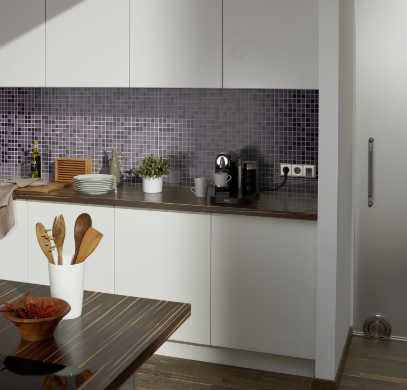 Azulejos de mosaico de vidrio mosaico púrpura violeta BAÑO WC cocina PARED mosaico azulejo MOS62-1104
