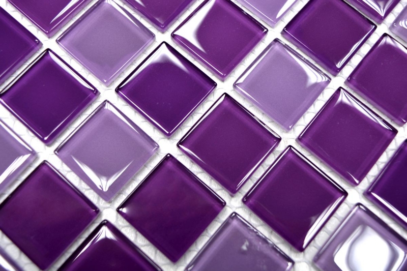 Azulejos de mosaico de vidrio mosaico púrpura violeta BAÑO WC cocina PARED mosaico azulejo MOS62-1104