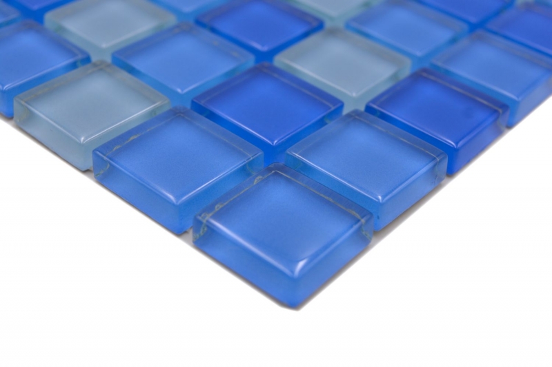 Mosaico de vidrio azulejos de mosaico azul claro azul medio BAÑO WC cocina PARED MOS72-0406