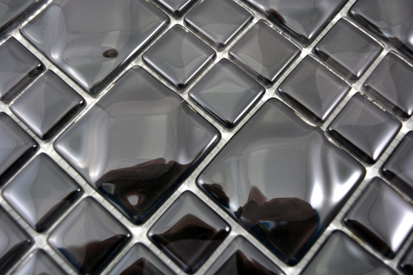 Muestra de mano mosaico azulejo negro translúcido 3D negro Red Dot Design MOS68-0305_m