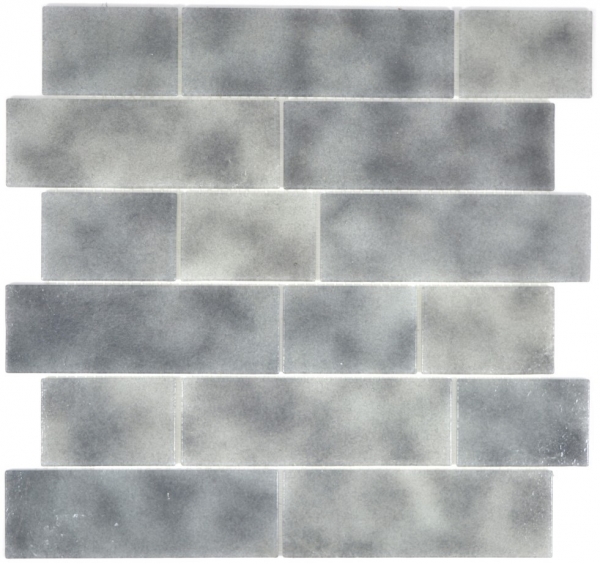 Muestra de mano mosaico azulejo translúcido gris albañilería enlace Grigio MOS68-0259L_m