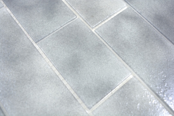 Muestra de mano mosaico azulejo translúcido gris albañilería enlace Grigio MOS68-0259L_m