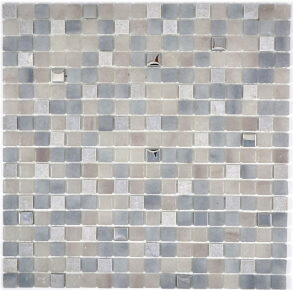 Muestra de mano mosaico azulejo piedra translúcida gris GRIGIO BAD WC cocina PARED MOS91-0204_m