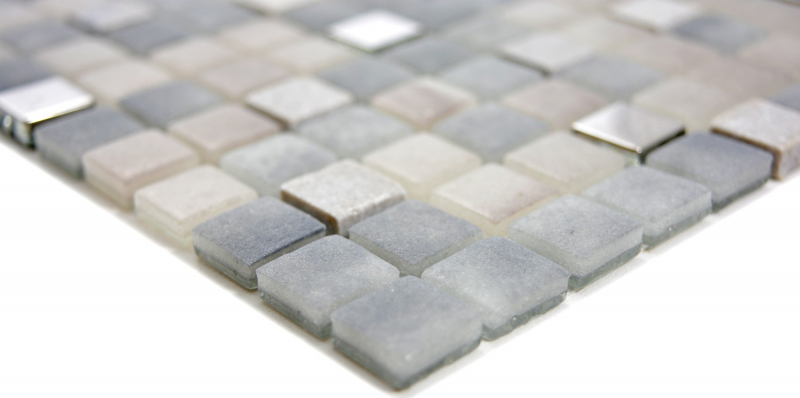 Muestra de mano mosaico azulejo piedra translúcida gris GRIGIO BAD WC cocina PARED MOS91-0204_m