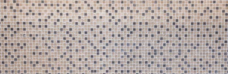 Mosaico de vidrio mosaico azulejo beige resina mate esmerilado oro ocre azulejo backsplash cocina backsplash baño azulejo - MOS92-1207