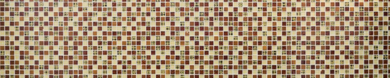 Muestra de mano mosaico Azulejo backsplash Translúcido beige rojo Mosaico de vidrio Cristal Resina Óptica beige rojo MOS83-CMCB25_m
