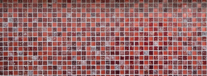 Piedra artificial mosaico rústico azulejo mosaico de vidrio de resina de color rojo oscuro fuego rojo BAD WC cocina splashback azulejo espejo de pared - MOS82-0906