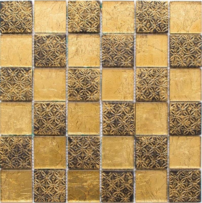 Vidrio mosaico de oro mosaico de azulejos resina mirada azulejo backsplash cocina ducha pared MOS88-8OP7