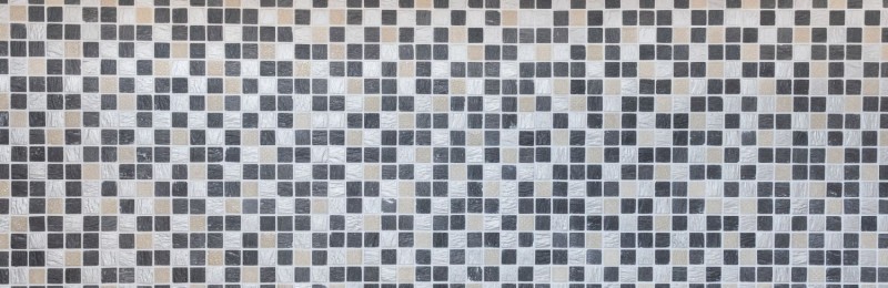 Piedra artificial mosaico rústico azulejo resina gris negro antracita plata crema beige brillo azulejo backsplash pared cocina cuarto de baño - MOS83-0226
