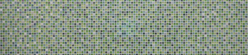 Muestra de mano mosaico azulejo Azulejo backsplash Acero inoxidable translúcido verde Mosaico de vidrio Cristal acero verde MOS92-0506_m