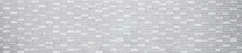 Muestra de mano mosaico azulejo azulejo backsplash blanco translúcido varillas vidrio mosaico cristal piedra blanco MOS87-s1211_m