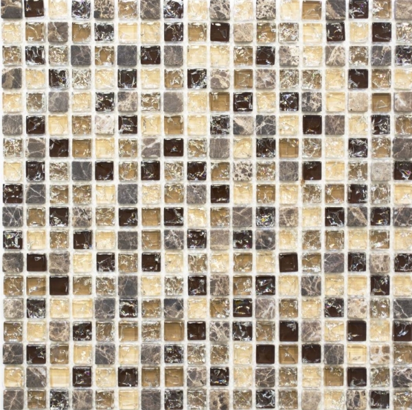 Muestra de mano mosaico azulejo translúcido beige oscuro mosaico de vidrio Cristal piedra emperador oscuro MOS92-1055_m