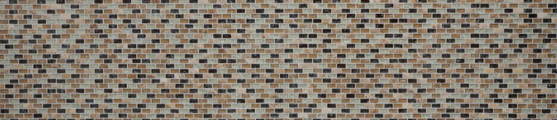 Muestra de mano mosaico azulejo azulejo backsplash translúcido luz beige ladrillo vidrio mosaico cristal piedra emperador luz MOS87-B1153_m