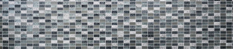 Muestra de mano mosaico azulejo espejo plata translúcido rectángulo vidrio mosaico cristal piedra retro plata MOS83-CRS2_m