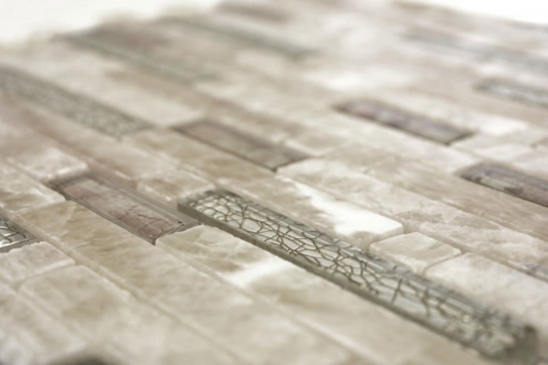 Muestra de mano mosaico azulejo translúcido ámbar oro compuesto vidrio mosaico cristal piedra ónix elegancia oro MOS87-MV748_m