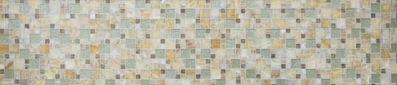 Mosaico de azulejos de cocina splashback translúcido ámbar oro combinación de vidrio mosaico de cristal de piedra ónix elegancia oro MOS88-MC649_f
