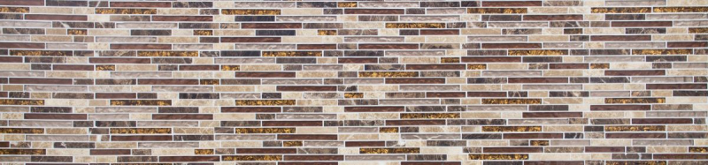 Muestra de mano mosaico azulejo espejo translúcido beige marrón compuesto mosaico de vidrio Cristal mármol beige marrón MOS86-1302_m