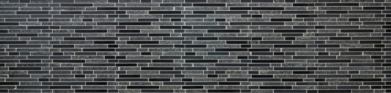 Muestra de mano mosaico azulejo azulejo backsplash translúcido gris negro compuesto vidrio mosaico Crystal piedra gris negro MOS86-0208_m