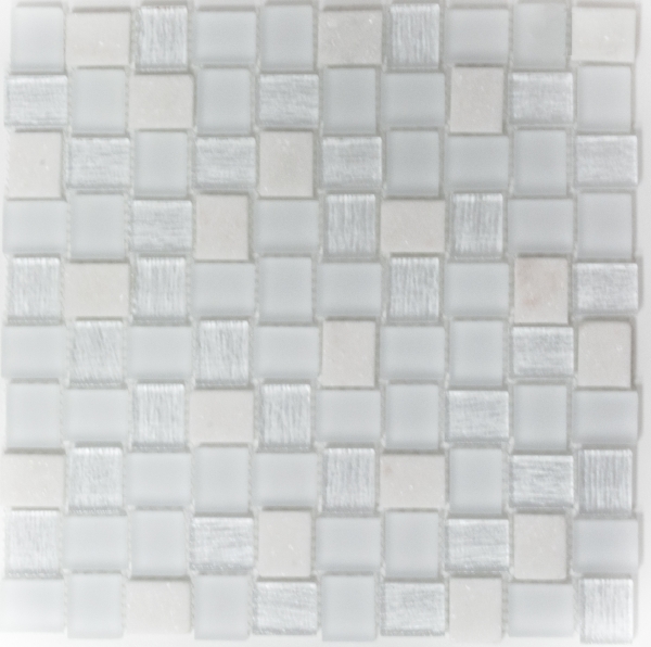 Muestras de mano mosaico azulejo translúcido blanco rectángulo vidrio mosaico cristal piedra blanco MOS82-0111_m