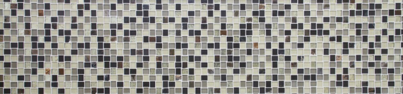 Muestra de mano mosaico azulejo azulejo backsplash translúcido blanco gris óxido rectángulo vidrio mosaico cristal piedra rústico MOS82-0102_m