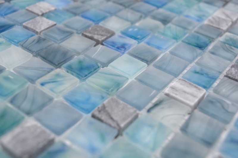 Piedra natural de vidrio mosaico de azulejos de mosaico verde azul gris antracita esmerilado vidrio esmerilado azulejos backsplash pared de la cocina aseo - MOS92-XCR1501