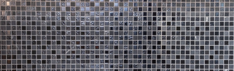 Mosaico de vidrio de piedra natural azulejos de mosaico de piedra rústica gris negro antracita grafito azulejo backsplash cocina splashback - MOS62-0302-GN
